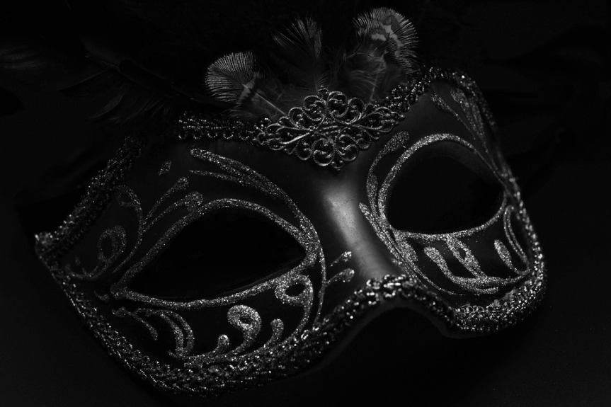 Mask Venice Mysterious Black And White Carnival